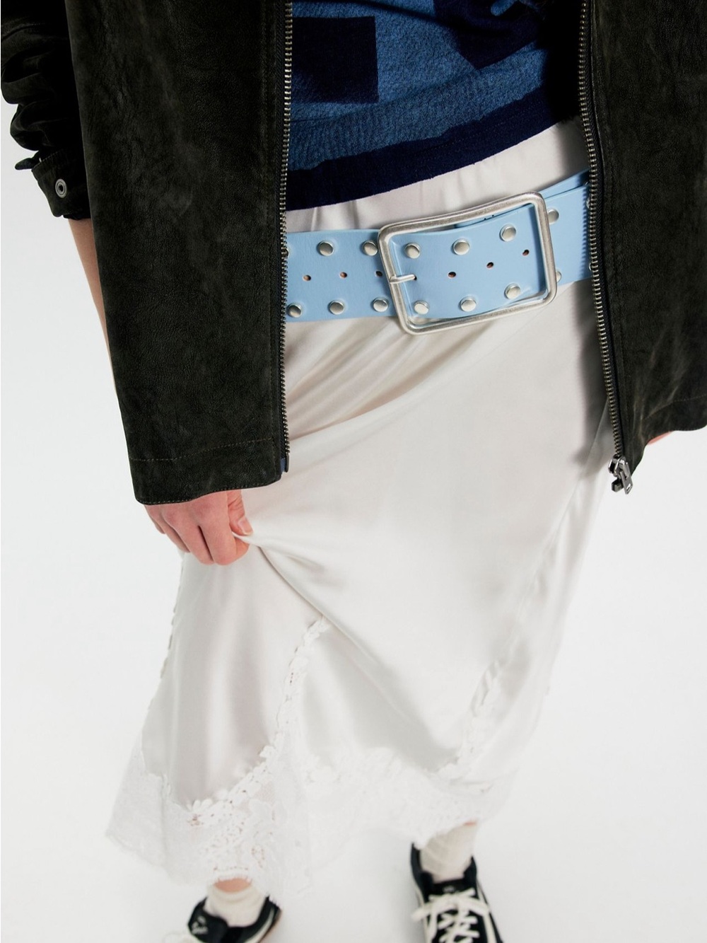NWT Free People Hex Hip Belt in Salt Water